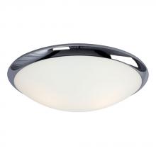 Galaxy Lighting L612394CH010A1 - LED Flush Mount Ceiling Light - in Polished Chrome finish with Satin White Glass