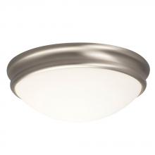 Galaxy Lighting 613330BN-113EB - Flush Mount Ceiling Light - in Brushed Nickel finish with White Glass