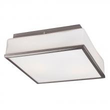 Galaxy Lighting L613500BN010A1 - LED Square Flush Mount Ceiling Light - in Brushed Nickel finish with Opal White Glass