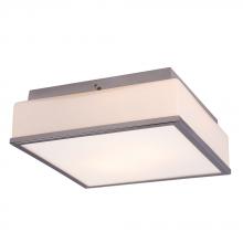 Galaxy Lighting L613500CH016A1 - LED Square Flush Mount Ceiling Light - in Polished Chrome finish with Opal White Glass