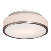 Galaxy Lighting 613532BN-213EB - Flush Mount Ceiling Light - in Brushed Nickel finish with White Glass