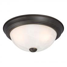 Galaxy Lighting L625031ORB010A1 - LED Flush Mount Ceiling Light - in Oil Rubbed Bronze finish with Marbled Glass