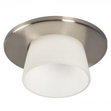 Galaxy Lighting 632BN/WH - 3" Low / Line Voltage Decorative Trim - Brushed Nickel / White Frosted Glass