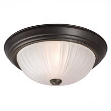 Galaxy Lighting 635022ORB-213EB - Flush Mount Ceiling Light - in Oil Rubbed Bronze finish with Frosted Melon Glass