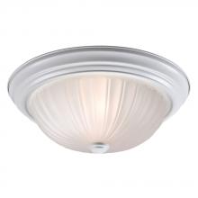 Galaxy Lighting 635022WH-213EB - Flush Mount Ceiling Light - in White finish with Frosted Melon Glass