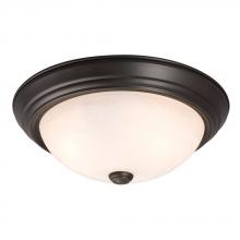 Galaxy Lighting L635032OR016A1 - LED Flush Mount Ceiling Light - in Oil Rubbed Bronze finish with Marbled Glass