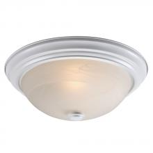 Galaxy Lighting 635032WH 213EB - Flush Mount Ceiling Light - in White finish with Marbled Glass