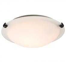 Galaxy Lighting 680112WH-ORB-213EB - Flush Mount Ceiling Light - in Oil Rubbed Bronze finish with White Glass
