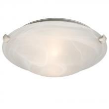 Galaxy Lighting 680112MB-WH - Flush Mount - White w/ Marbled Glass