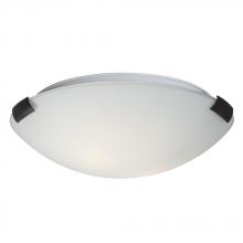 Galaxy Lighting 680412ORB/WH - 12" Flush Mount Ceiling Light - Oil Rubbed Bronze Clips with White Glass