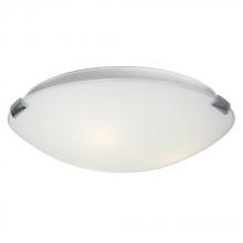 Galaxy Lighting 680416CH/WH - 16" Flush Mount Ceiling Light - Chrome Clips with White Glass