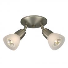 Galaxy Lighting 753602BN/FR - Two Light Halogen Monopoint - Brushed Nickel w/ Frosted Glass