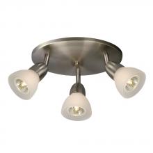 Galaxy Lighting 753603BN/FR - Three Light Halogen Ceiling Pan - Brushed Nickel w/ Frosted Glass