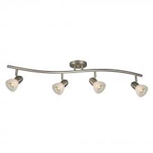 Galaxy Lighting 753614BN/FR - Four Light Halogen Track Light - Brushed Nickel w/ Frosted Glass