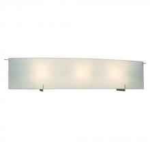Galaxy Lighting 790517PT-313NPF - 3-Light Bath & Vanity Light - in Pewter finish with Frosted Linen Glass