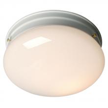 Galaxy Lighting ES810212WH - Utility Flush Mount Ceiling Light - in White finish with White Glass