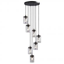 Galaxy Lighting 919857ORB - 7-Light Multi-Light Pendant - in Oil Rubbed Bronze finish with Clear Glass Shade