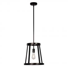 Galaxy Lighting 926744BK - 1L Pendant BK with 6",12" & 18" Ext. Rods and Swivel