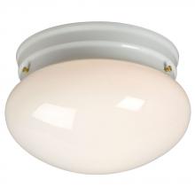 Galaxy Lighting ES810208WH - Utility Flush Mount Ceiling Light - in White finish with White Glass