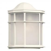 Galaxy Lighting L303218WH012A1 - 120-277V LED Outdoor Cast Aluminum Wall Mount Fixture-in White Finish with Frosted Acrylic Diffuser