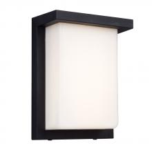 Galaxy Lighting L325701BK - LED Outdoor Wall Mount Light Fixture with White Acrylic Lens