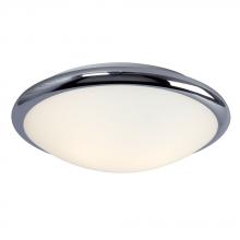 Galaxy Lighting L612392CH016A1 - LED Flush Mount Ceiling Light - in Polished Chrome finish with Satin White Glass
