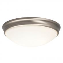 Galaxy Lighting L613333BN016A1 - LED Flush Mount Ceiling Light - in Brushed Nickel finish with White Glass