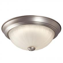 Galaxy Lighting L625021PT010A1 - LED Flush Mount Ceiling Light - in Pewter finish with Frosted Melon Glass