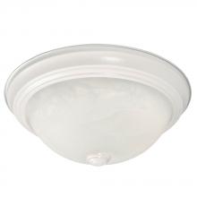 Galaxy Lighting L625031WH010A1 - LED Flush Mount Ceiling Light - in White finish with Marbled Glass