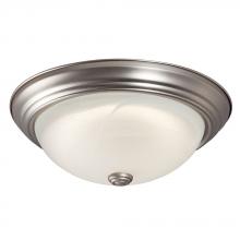 Galaxy Lighting L635032PT016A1 - LED Flush Mount Ceiling Light - in Pewter finish with Marbled Glass