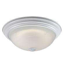 Galaxy Lighting L635032WH016A1 - LED Flush Mount Ceiling Light - in White finish with Marbled Glass