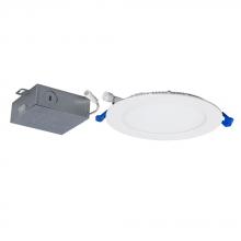 Galaxy Lighting RL-RP509WH - Dimmable 120V 6" LED IC Rated Slim Round Panel Light - in White Finish, 3000K, FT6 Wires