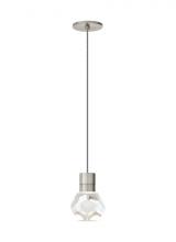 Visual Comfort & Co. Modern Collection 700TDKIRAP1IS-LED922 - Modern Kira Dimmable LED Ceiling Pendant Light in a Satin Nickel/Silver Colored Finish