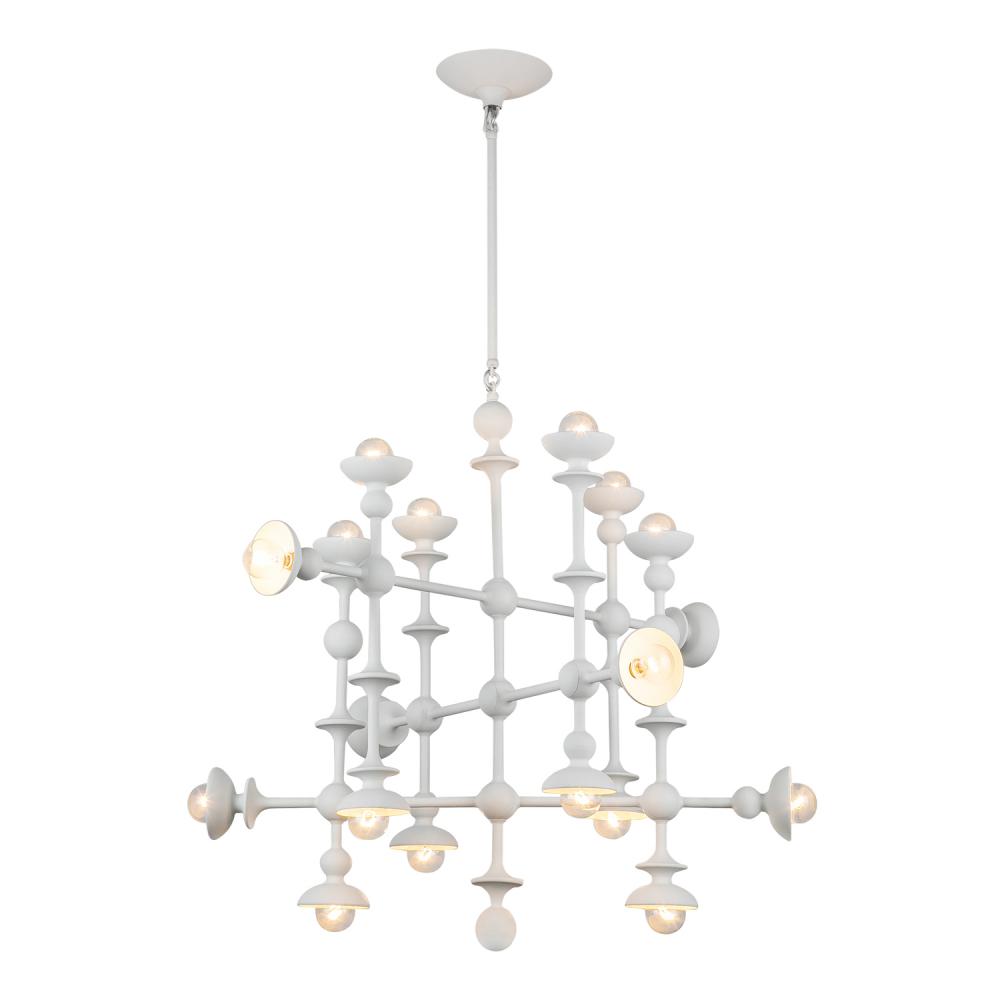 Cadence 29-in Antique White 18 Lights Chandeliers