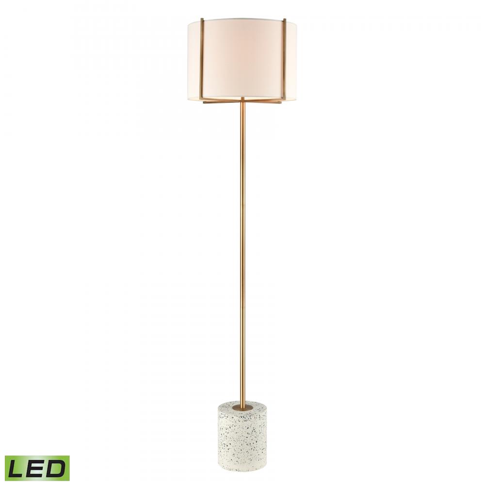 Trussed 63'' High 1-Light Floor Lamp - White - Includes LED Bulb