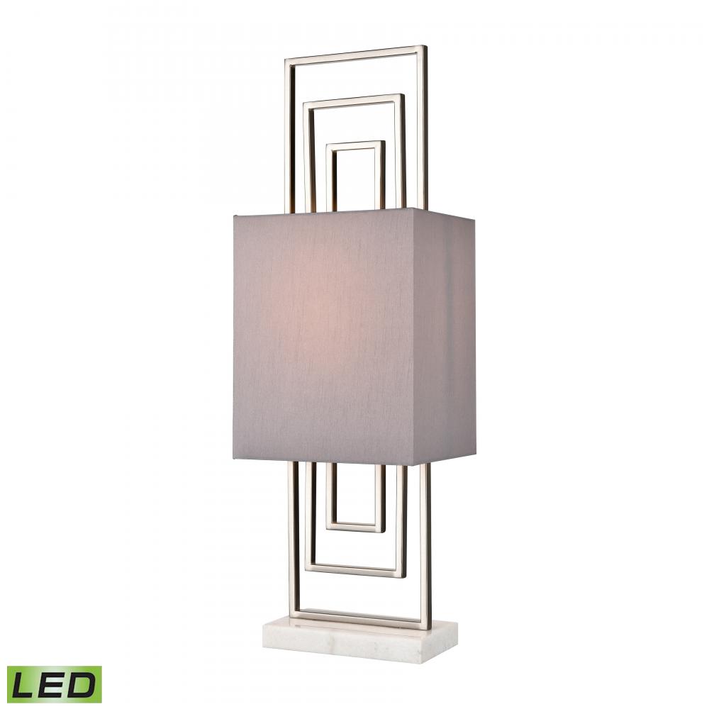 Marstrand 30'' High 1-Light Table Lamp - Satin Nickel - Includes LED Bulb
