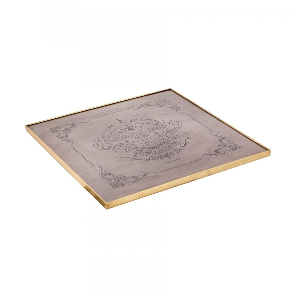 Etched Metal Table Chateau Square - TOP