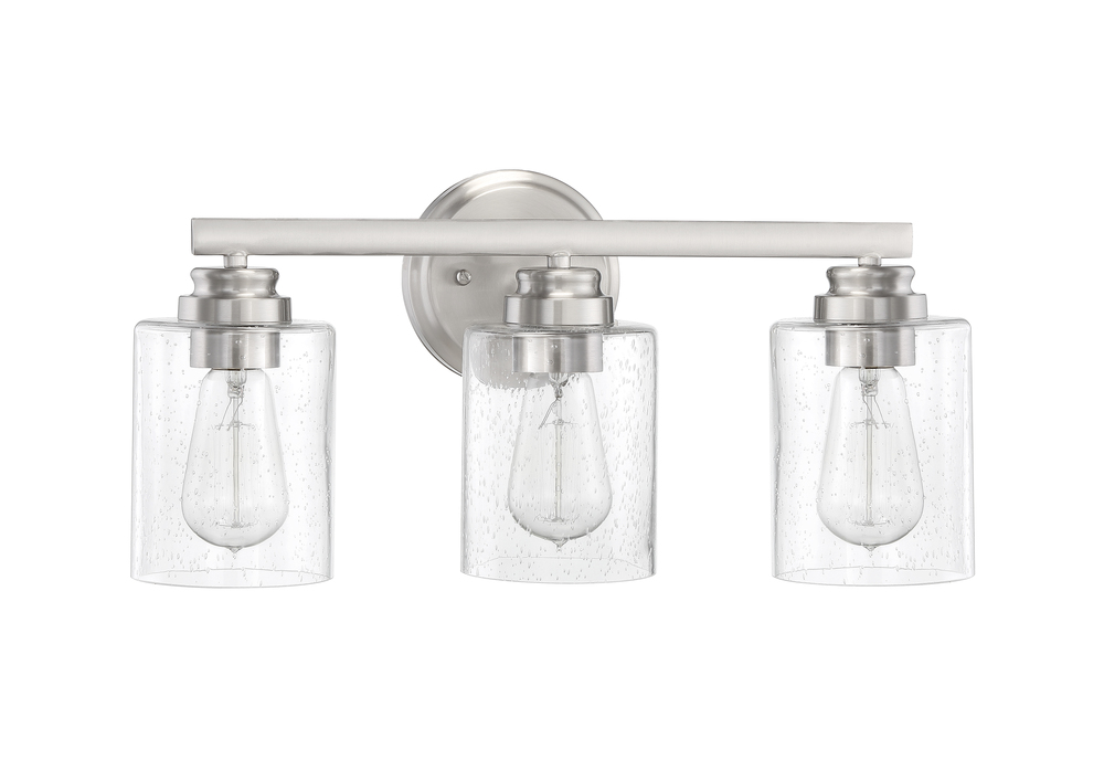 Bolden 3 Light Vanity in Brushed Polished Nickel