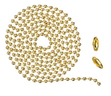 Craftmade C3-BB - 36" Beaded Chain and 2 connectors in Burnished Brass