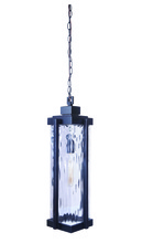 Craftmade Z2621-OBG - Pyrmont 1 Light Outdoor Pendant in Oiled Bronze Gilded with Clear Hammered Glass