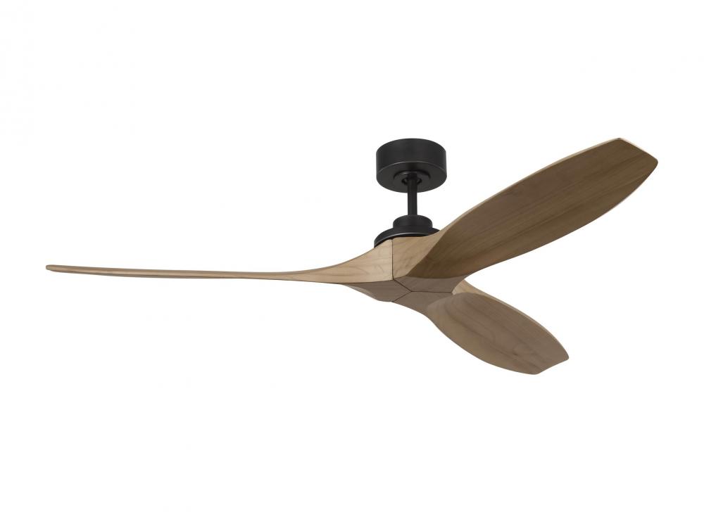 Collins Smart 60 Ceiling Fan in Midnight Black with Natural Honey Blades