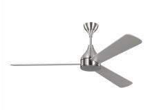 Visual Comfort & Co. Fan Collection 3STMSM60BSD - Streaming Smart 60" Dimmable Indoor/Outdoor Integrated LED Brushed Steel Ceiling Fan
